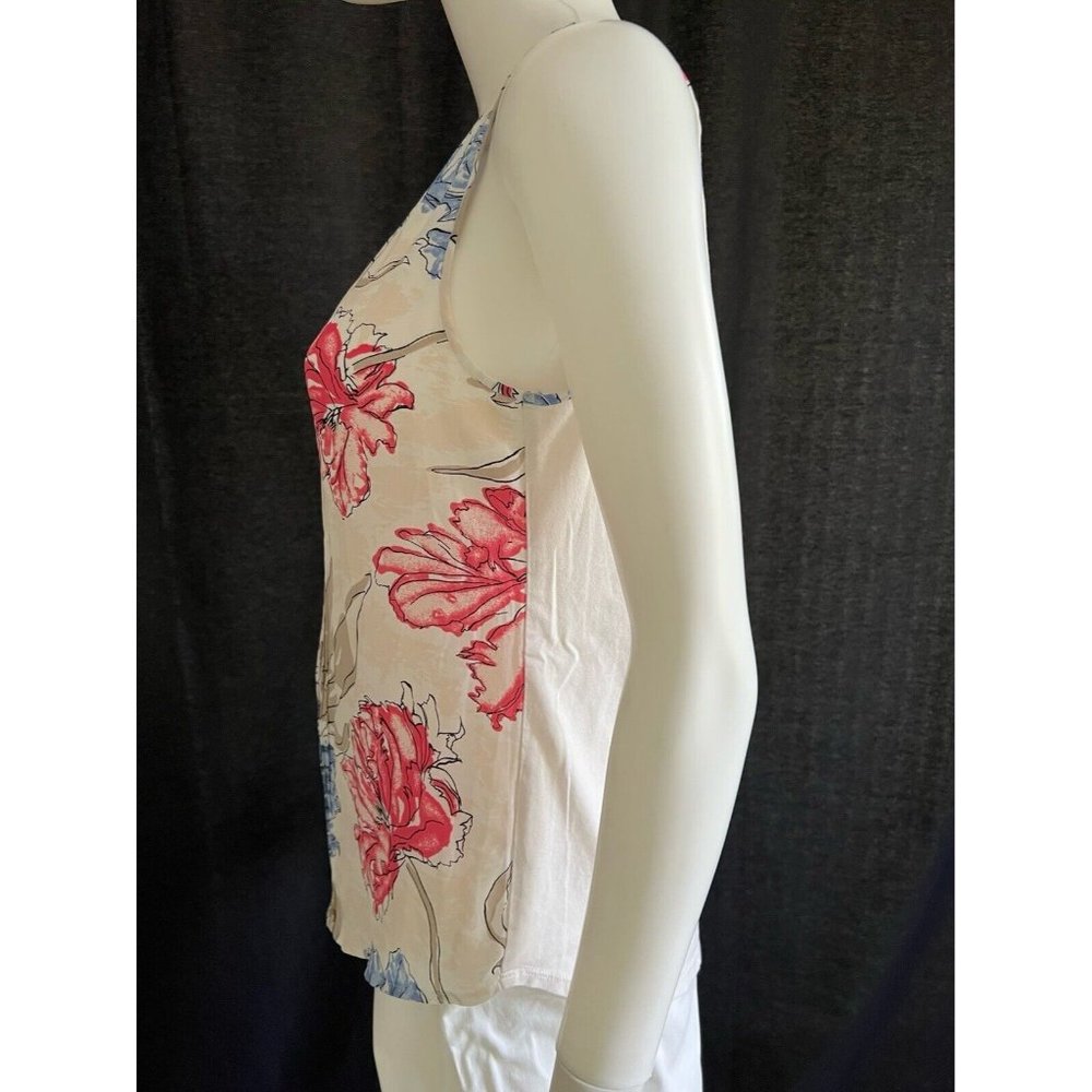 Ann Taylor Women's Blouse Floral Sleeveless Multicolor Size PETITE - Picture 6 of 7